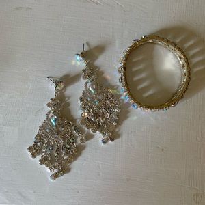 Elegant Earrings and Bracelet